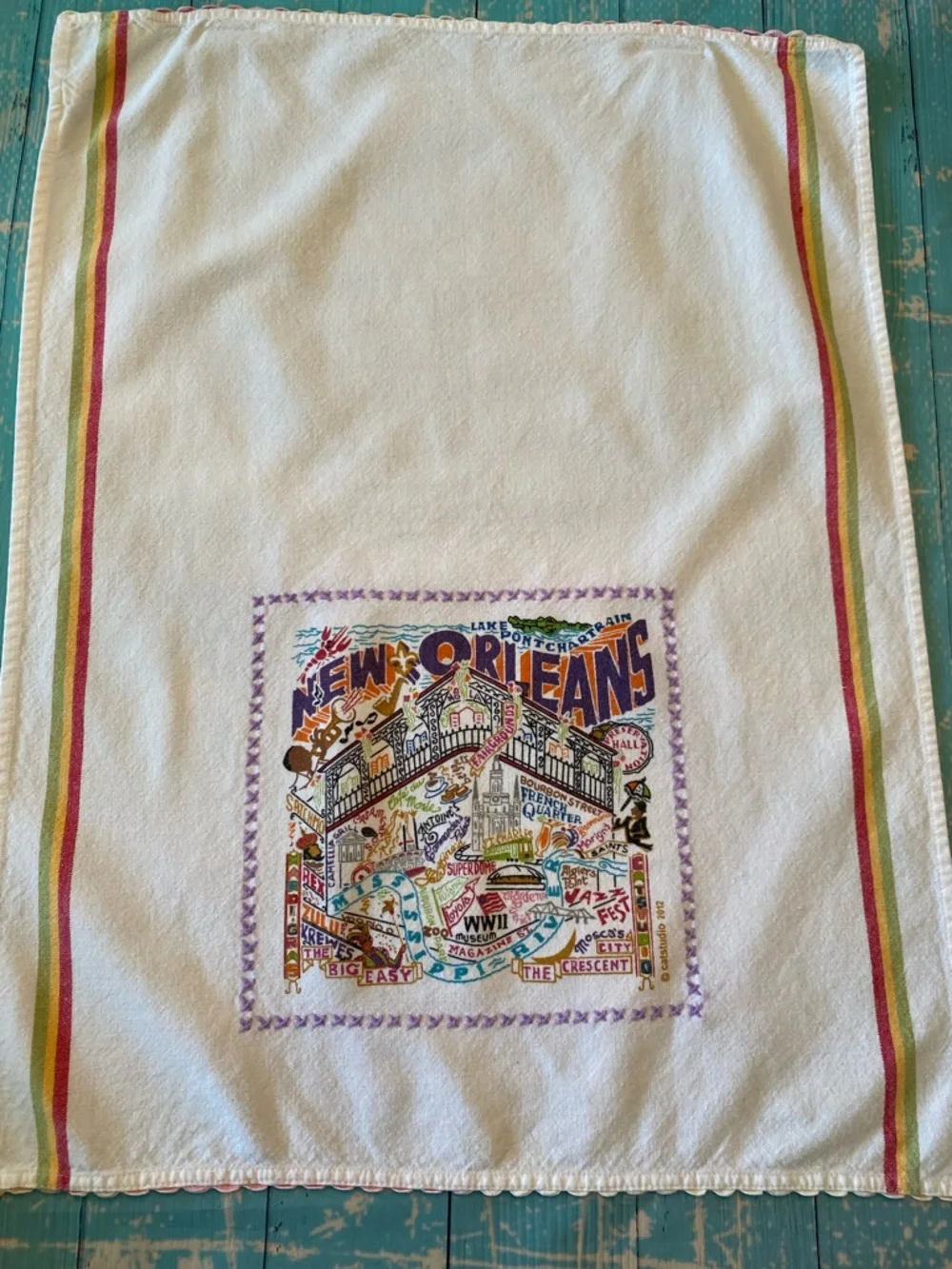 New Orleans Kitchen Towel by Cat Studio